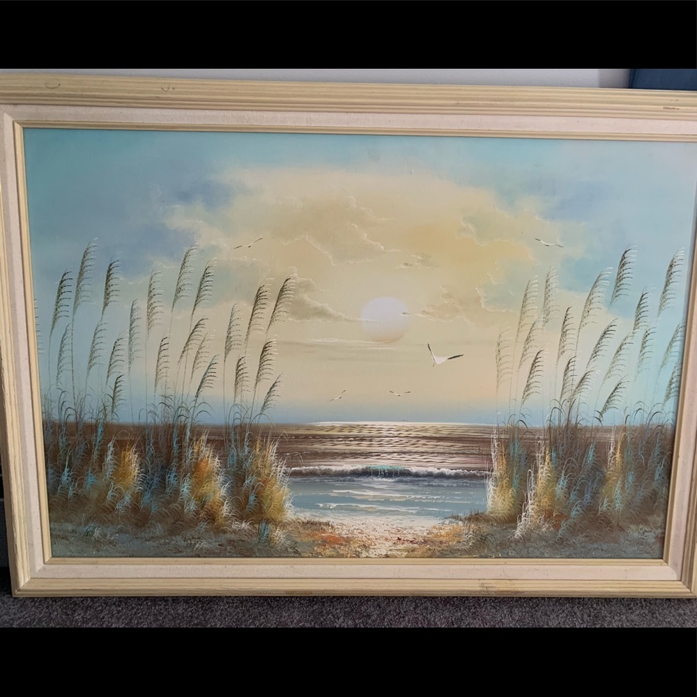 Oil painting with frame